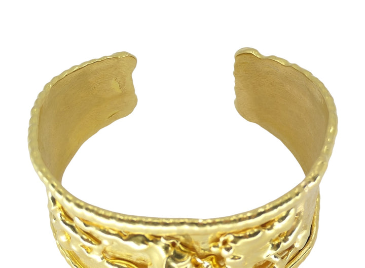 Jean Mahie 22k Gold Cuff Bracelet