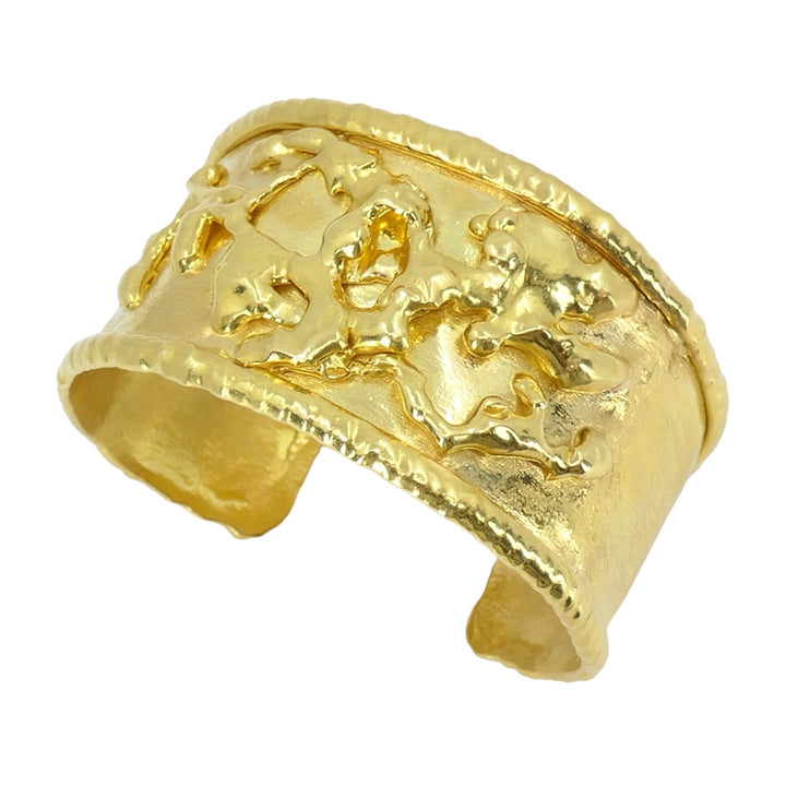 Jean Mahie 22k Gold Cuff Bracelet