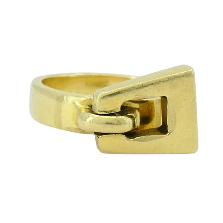 Vintage Tiffany & Co. 18k Gold Hinge Padlock Ring