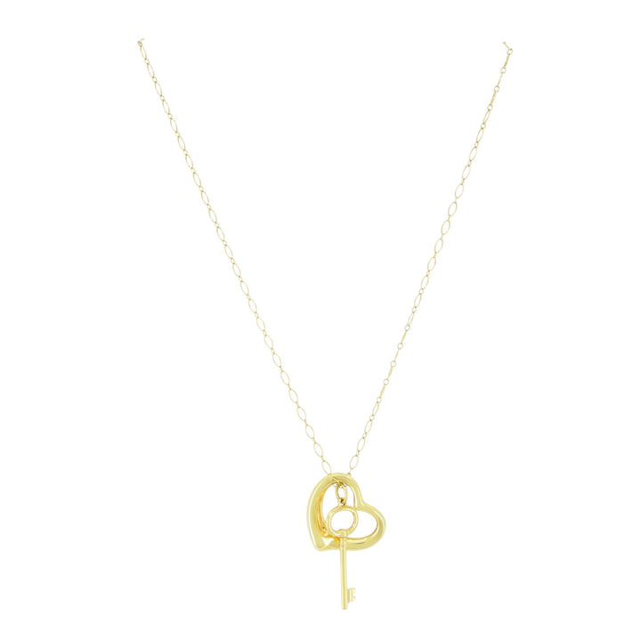 Tiffany & Co. Elsa Peretti Open Heart Key Pendant Necklace