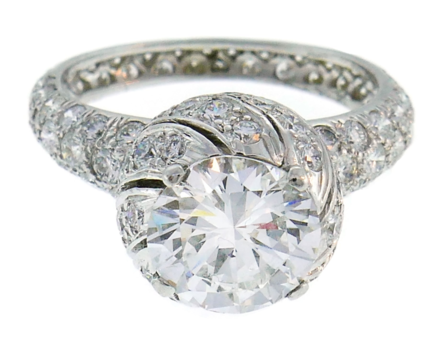 Tiffany & Co. Schlumberger Diamond Platinum Buds Ring – Nadine 