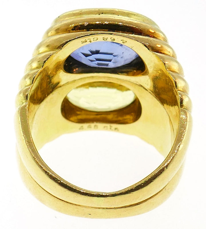 Bulgari Sapphire Yellow Gold Doppio Ring