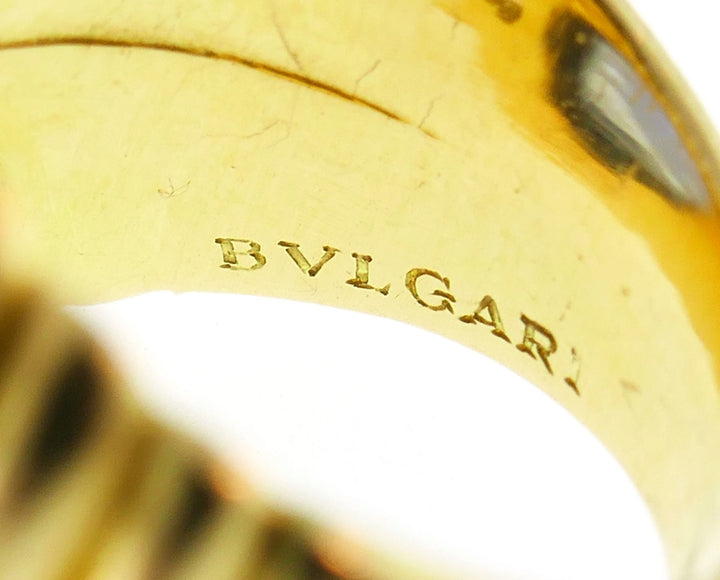 Bulgari Sapphire Yellow Gold Doppio Ring