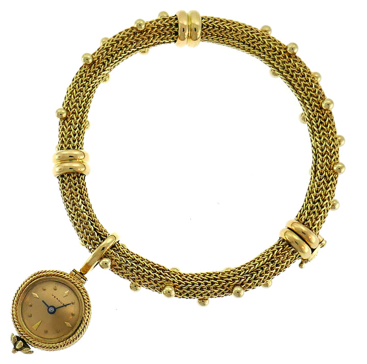 Verdura Yellow Gold Bracelet with Watch Pendant