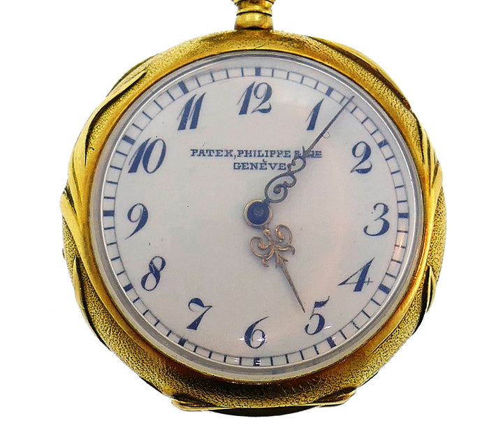 Victorian Patek Philippe 18k Gold Lapel Pocket Watch