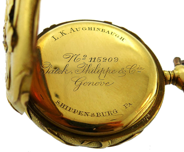 Victorian Patek Philippe 18k Gold Lapel Pocket Watch