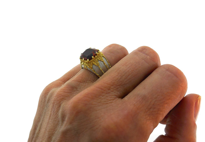 Vintage Federico Buccellati 18k Gold Citrine Ring