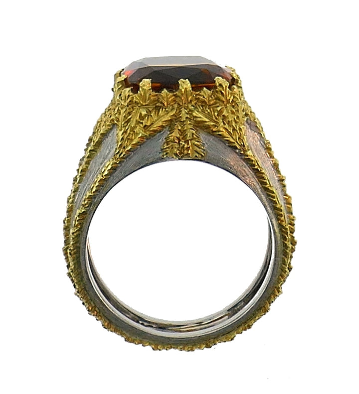 Vintage Federico Buccellati 18k Gold Citrine Ring