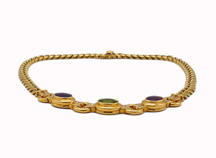 Vintage Bvlgari 18k Yellow Gold Chain Necklace Bulgari