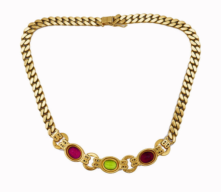 Vintage Bvlgari 18k Yellow Gold Chain Necklace Bulgari