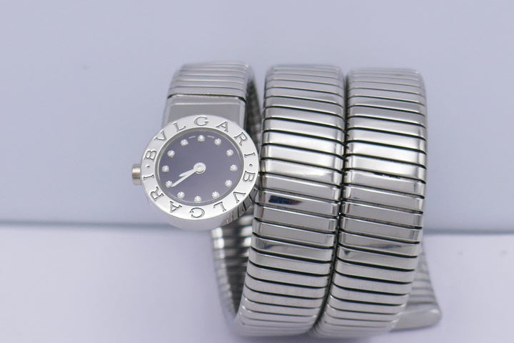Bvlgari Tubogas Stainless Steel Diamond BB19 Watch