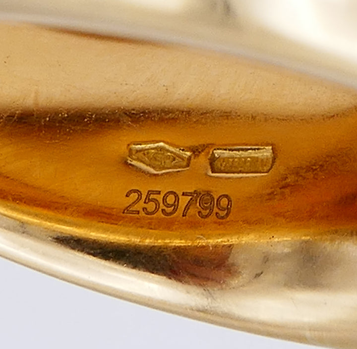 Vhernier Pirouette Ring 18k Gold Estate Jewelry Italy