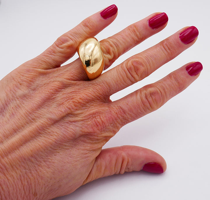 Vhernier Pirouette Ring 18k Gold Estate Jewelry Italy