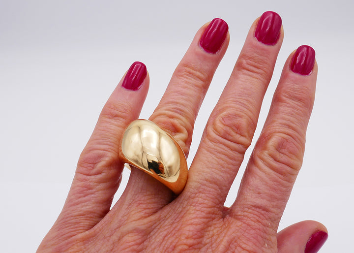 Vhernier Pirouette Ring 18k Gold Estate Jewelry Italy