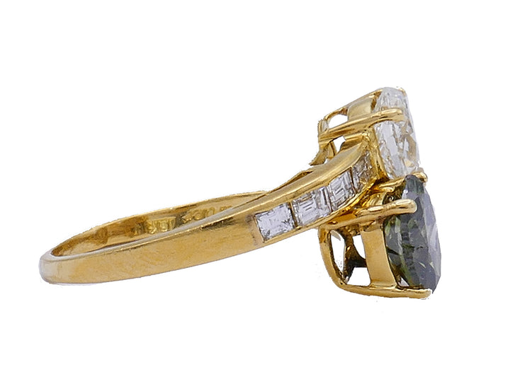 Cartier Ring 18k Gold Chameleon Diamond Bypass Cocktail Ring