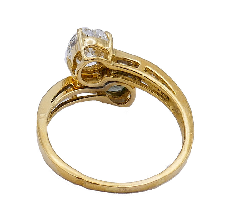 Cartier Ring 18k Gold Chameleon Diamond Bypass Cocktail Ring