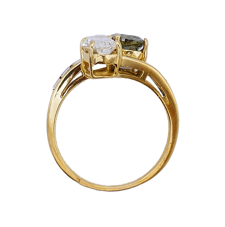 Cartier Ring 18k Gold Chameleon Diamond Bypass Cocktail Ring