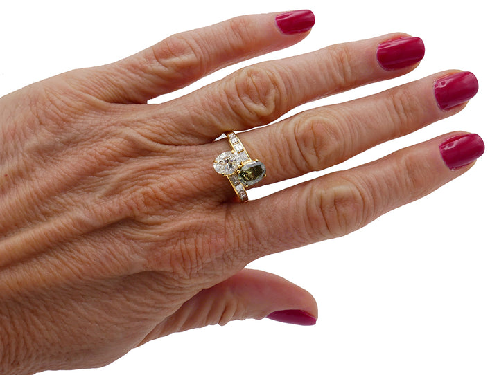 Cartier Ring 18k Gold Chameleon Diamond Bypass Cocktail Ring