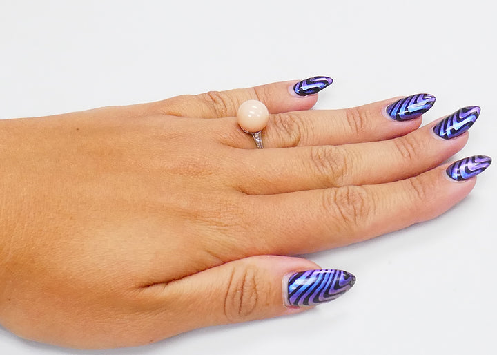 Art Deco Diamond Platinum Ring with Natural Pearl GIA Estate