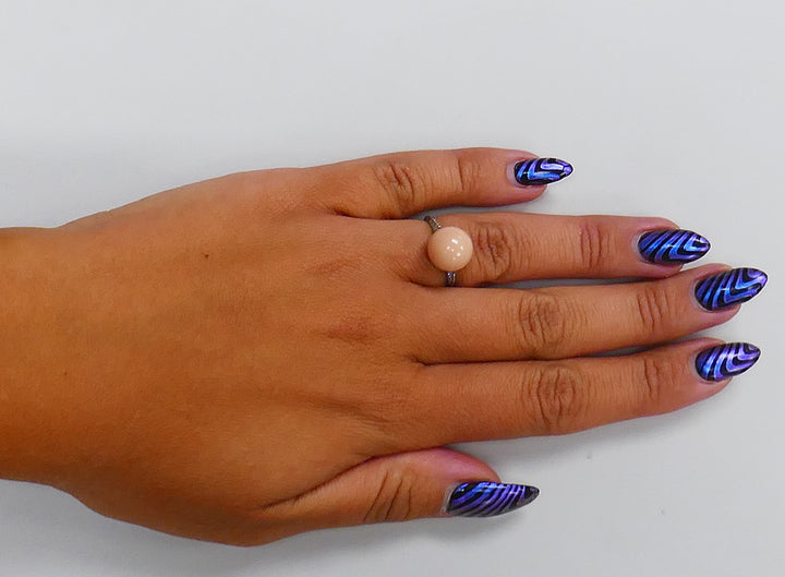 Art Deco Diamond Platinum Ring with Natural Pearl GIA Estate