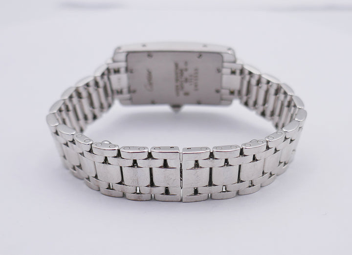 Cartier Tank AmŽricaine 18k Gold Diamond Ladies Watch Estate