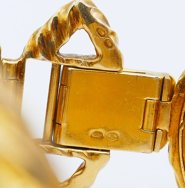 Vintage Piaget Watch 18k Gold Tiger's Eye Ladies Jewelry