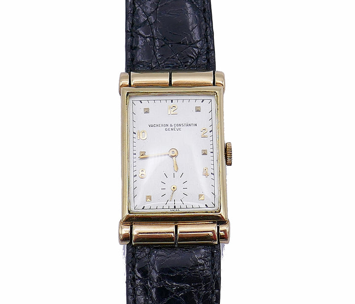 Vintage Vacheron & Constantin Watch 14k Gold Leather Strap