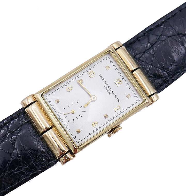 Vintage Vacheron & Constantin Watch 14k Gold Leather Strap