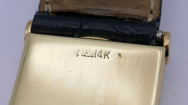 Vintage Vacheron & Constantin Watch 14k Gold Leather Strap