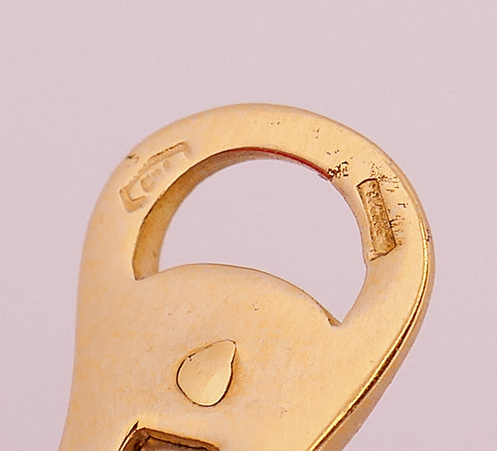 Vintage Vhernier Earrings 18k Gold Diamond Onyx Astrological