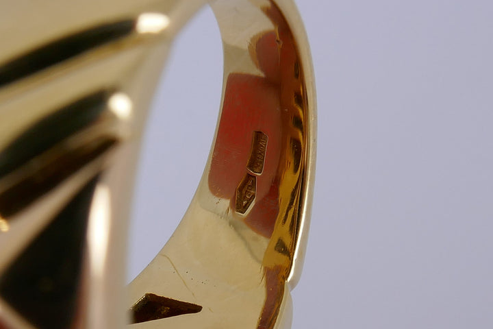 Bulgari Tricolor 18k Gold Dome Ring