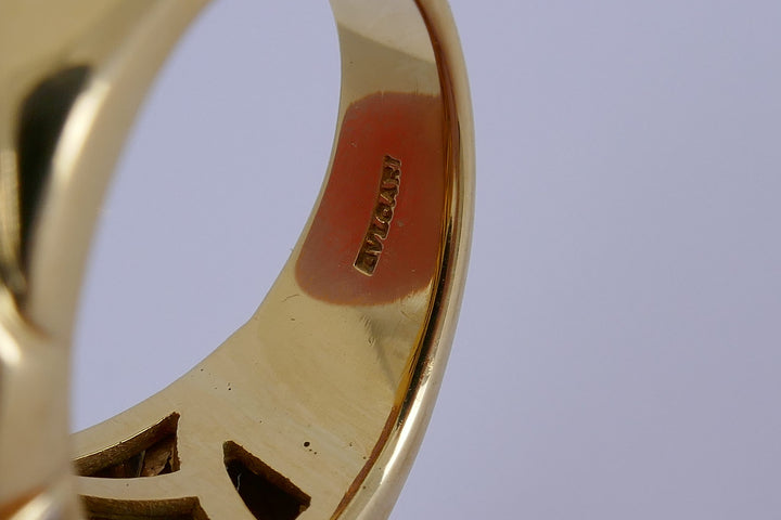 Bulgari Tricolor 18k Gold Dome Ring