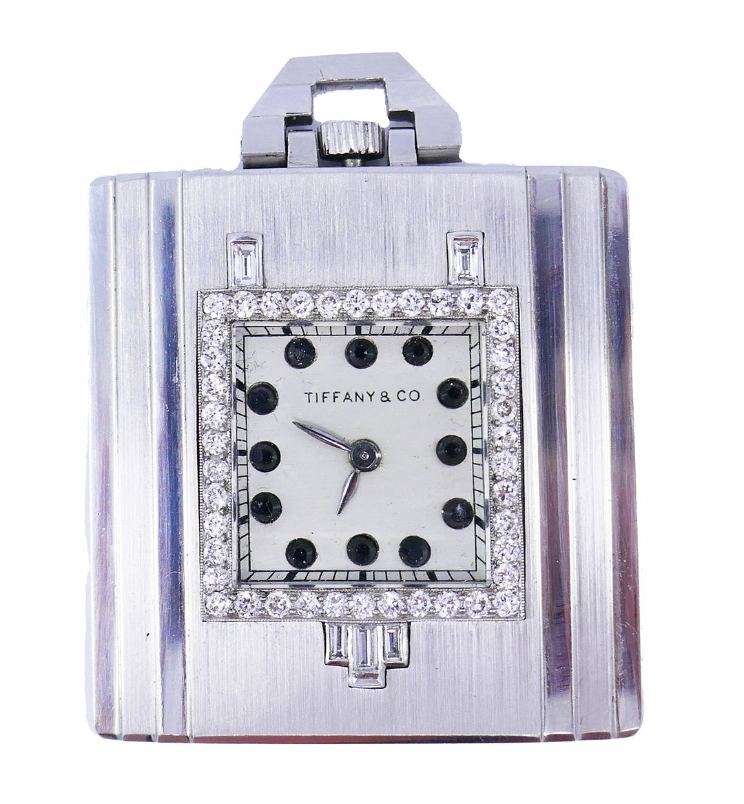 Vintage Tiffany & Co. Pocket Watch Pendant Platinum Diamond