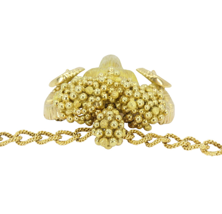 Roger Lebenstein 18k Gold Aries Pendant Necklace