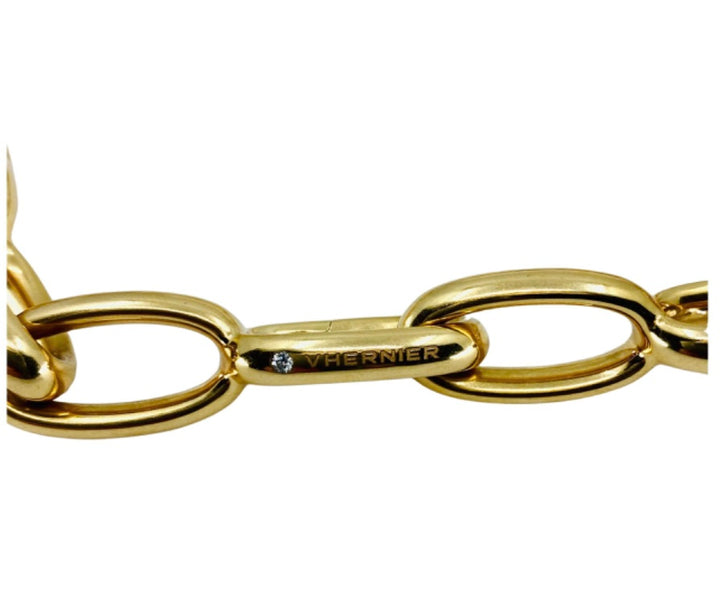 Vhernier Ottovolante Gold Necklace Long Oval Link