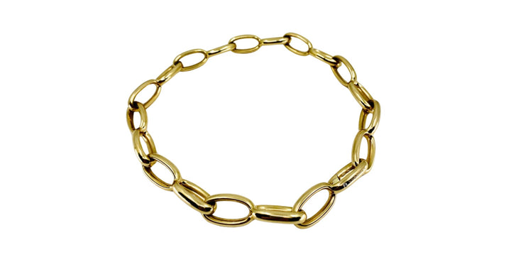 Vhernier Ottovolante Gold Necklace Long Oval Link