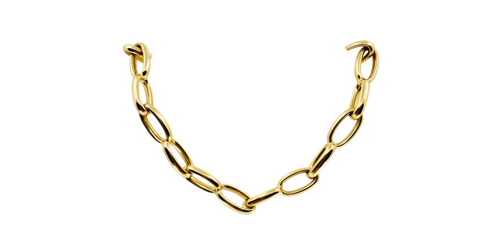 Vhernier Ottovolante Gold Necklace Long Oval Link