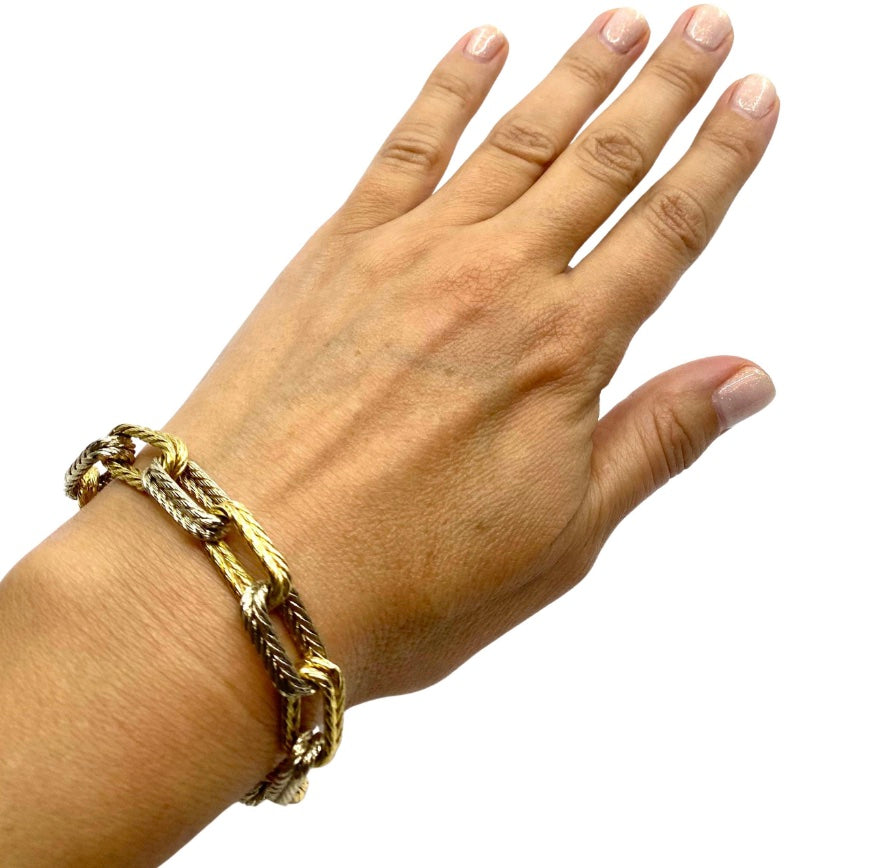 Carlo Weingrill 18k Two-Tone Gold Rope Chain Bracelet