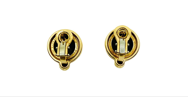 Vintage Bulgari Earrings Monete Ancient Coins Gold Ruby