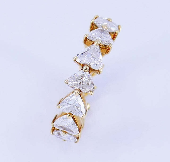 Vintage Bulgari Eternity Band 18k Gold Diamond Ring Estate