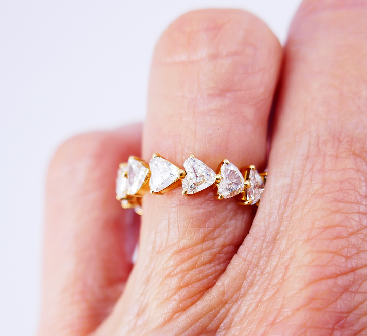 Vintage Bulgari Eternity Band 18k Gold Diamond Ring Estate