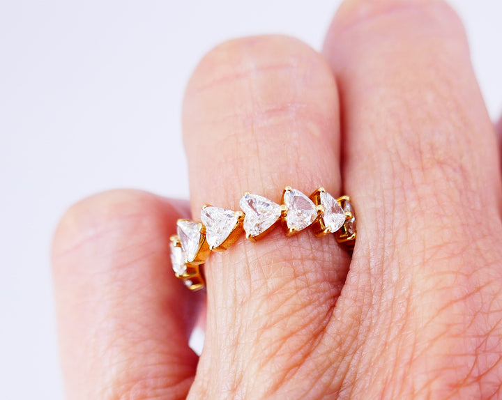 Vintage Bulgari Eternity Band 18k Gold Diamond Ring Estate