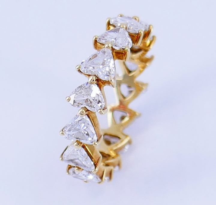 Vintage Bulgari Eternity Band 18k Gold Diamond Ring Estate