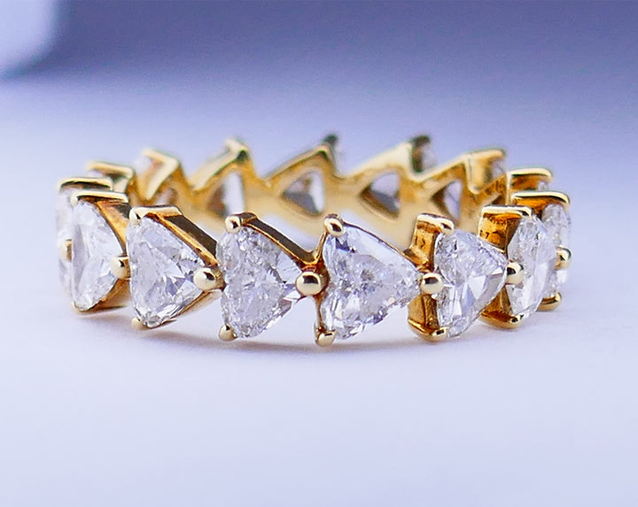 Vintage Bulgari Eternity Band 18k Gold Diamond Ring Estate