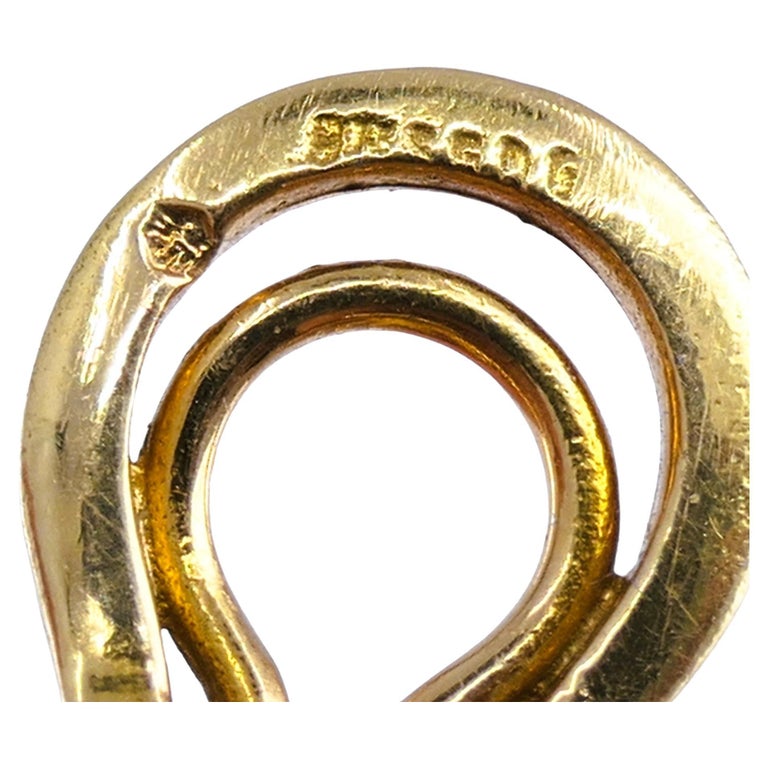 Vintage Chaumet Gold Earrings Emerald Diamond Estate Jewelry