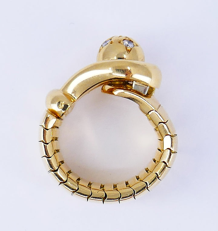 Vintage Chaumet Ring 18k Gold Diamond Estate Jewelry