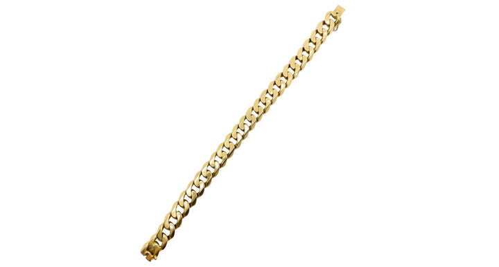 Vintage French Bracelet 18k Rose Gold Curb Link