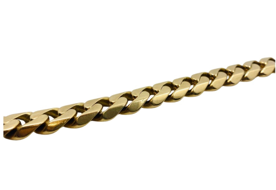 Vintage French Bracelet 18k Rose Gold Curb Link