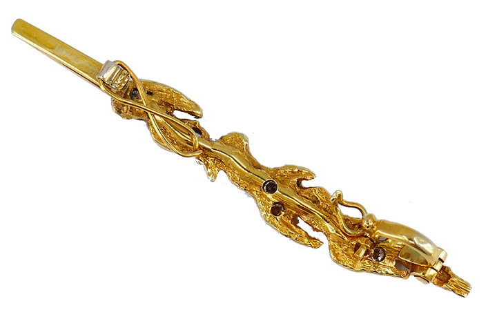 Vintage Paul Flato Necklace Ring Set 14k Gold Ruby Diamond