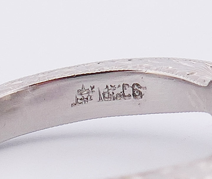 Vintage Diamond Platinum Three-Stone Ring Estate Jewelry